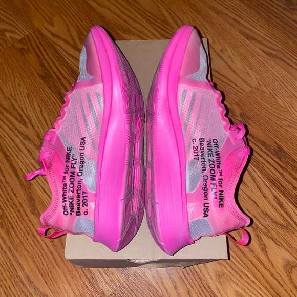 pink off white nike shoes